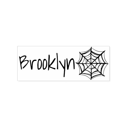 Name mit Spiderweb Cobweb Symbol Cool Halloween Gummistempel (Prägung)