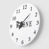 Name mit Staat-formatiertem Letter beibehalten Große Wanduhr (Winkel)