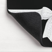 Name mit weißer Schleife und Band Mousepad (Ecke)