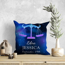Name mit Zodiac-Zeichen Libra-Geschenkkissen Kissen
