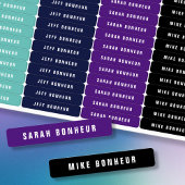 Name Modern | Bekleidung aus Eisen Etiketten