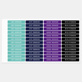 Name Modern | Bekleidung aus Eisen Etiketten (Blatt)