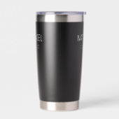Name Modern Bold Schwarz Thermobecher (Links)