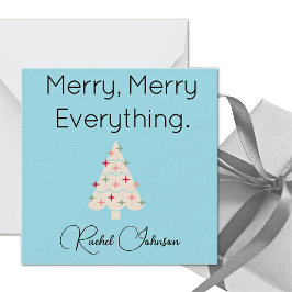 Name || Modern Merry Mini Holiday Flat Note Card Mitteilungskarte