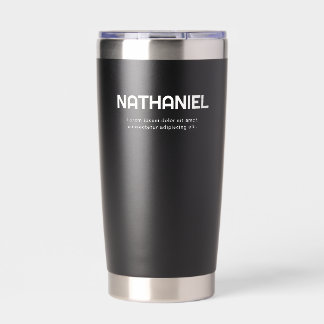 Name Modern Minimal Schwarz Thermobecher