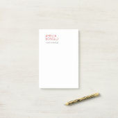 Name Modern Minimalist Professional Plain Casual Post-it Klebezettel (Auf Schreibtisch)