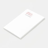 Name Modern Minimalist Professional Plain Casual Post-it Klebezettel (angewinkelt)