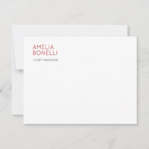Name Modern Minimalistisch Professionell Schlicht Mitteilungskarte