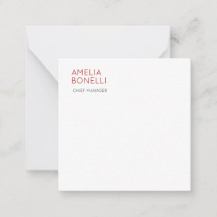 Name Modern Minimalistisch Professionell Schlicht  Mitteilungskarte
