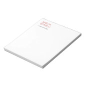 Name Modern Minimalistisch Professionell Schlicht  Notizblock (Rotiert)