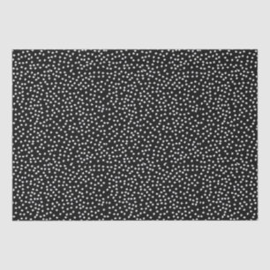 Name Modern Süße Punkte Schwarz und Weiß Seidenpapier