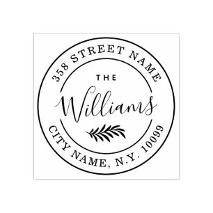 Name Moderne Holzstempel Gummistempel