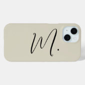 Name Moderne Monogramm-Erstkalligraphie hinzufügen Case-Mate iPhone Hülle (Rückseite (Horizontal))