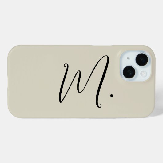 Name Moderne Monogramm-Erstkalligraphie hinzufügen Case-Mate iPhone Hülle (Rückseite (Horizontal))