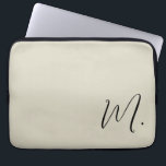 Name Moderne Monogramm-Erstkalligraphie hinzufügen Laptopschutzhülle<br><div class="desc">Dieser Einfachheit-Stil ist alles. Einfach,  aber wirklich eine berufliche schöne Aussage.</div>