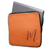 Name Moderne Monogramm-Erstkalligraphie hinzufügen Laptopschutzhülle (Vorderseite Links)