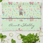Name, Moderne Vintage Ostküche Handtuch (Gefaltet)