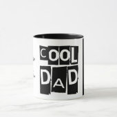 Name Moderner Cooler Vater Schwarz/Weiß Tasse (Zentrum)