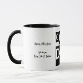 Name Moderner Cooler Vater Schwarz/Weiß Tasse (Links)
