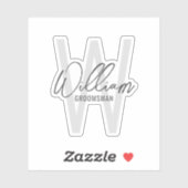 Name moderner Script-Personalisierter Trauzeuge Aufkleber (Blatt)