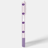 Name Modernes Blush & Violet Streifen Blumenmuster Case-Mate iPhone Hülle (Rückseite / Rechts)