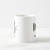 Name Modernes Drehbuch Personalisiert Kaffeetasse (Mittel)