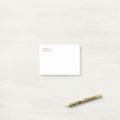 Name Modernes Minimalistisches Berufliches Schlich Post-it Klebezettel (Auf Schreibtisch)