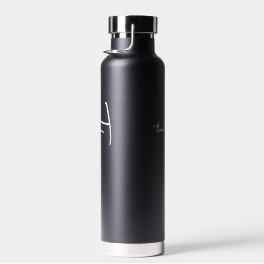 Name Modernes Skriptkreuz Christlich vergeben Trinkflasche (Rechts)