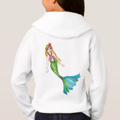 Name Monogram Beautiful Mermaid Turquoise Circle Hoodie (Rückseite)