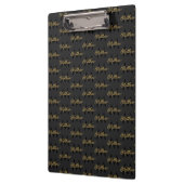 Name & Monogram Black & Gold Chic Klassiker Mens h Klemmbrett (Links)
