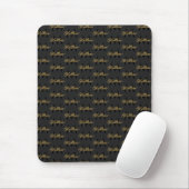 Name & Monogram Black & Gold Chic Klassiker Mens h Mousepad (Mit Mouse)
