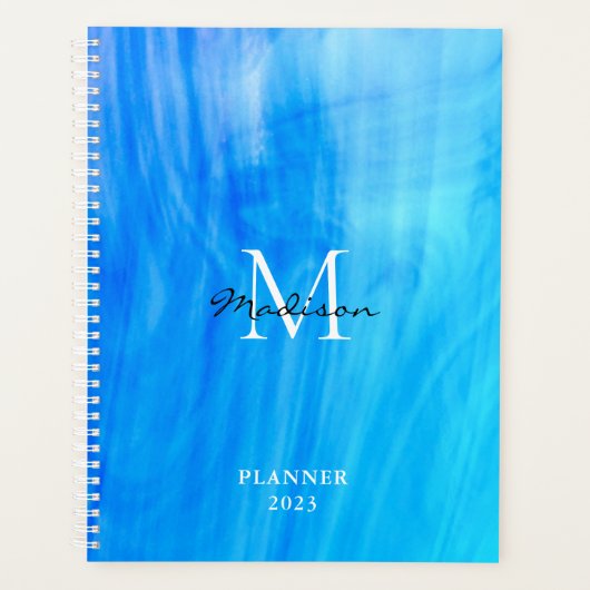 Name Monogram Blue Planer (Vorderseite)