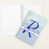Name | Monogram Blue Watercolor Planer (Anzeige)