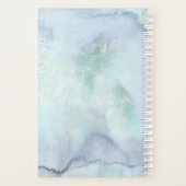 Name | Monogram Blue Watercolor Planer (Rückseite)