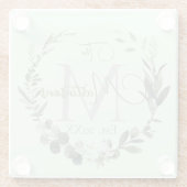 Name Monogram Botanic Glasuntersetzer (Rückseite)