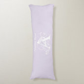 Name Monogram Chic Einzigartige elegante moderne V Seitenschläferkissen (Vorderseite Vertikal)