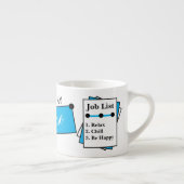 Name monogram chill relaxt sei glücklich blau espressotasse (Rechts)