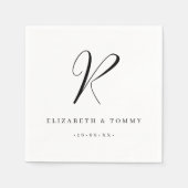Name Monogram Couple Name Wedding Serviette (Vorderseite)