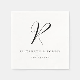 Name Monogram Couple Name Wedding Serviette