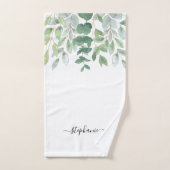 Name Monogram Eukalyptus Greenery Handtuch (Handtuch)