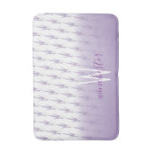 Name Monogram Farmhouse Lavender Blume Muster Badematte (Vorderseite Vertikal)