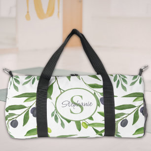 Name Monogram französisches Land Olivmuster Duffle Bag