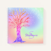 Name Monogram Giron Rainbow Glitzern Sketchbook Notizblock (Vorderseite)