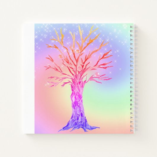 Name Monogram Giron Rainbow Glitzern Sketchbook Notizblock (Rückseite)