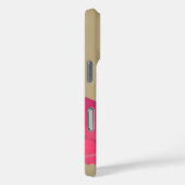 Name Monogram Gold Tan Floral Red Pink Wildblume Case-Mate iPhone Hülle (Rückseite / Rechts)