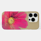 Name Monogram Gold Tan Floral Red Pink Wildblume Case-Mate iPhone Hülle (Rückseite (Horizontal))