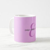 Name Monogram Initial Letter Orchid & Lilac Kaffeetasse (Vorderseite Links)