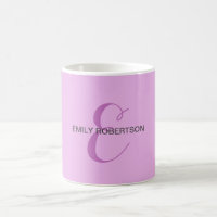 Name Monogram Initial Letter Orchid & Lilac