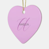 Name Monogram Initial Letter Orchid & Lilac Keramik Ornament (Links)