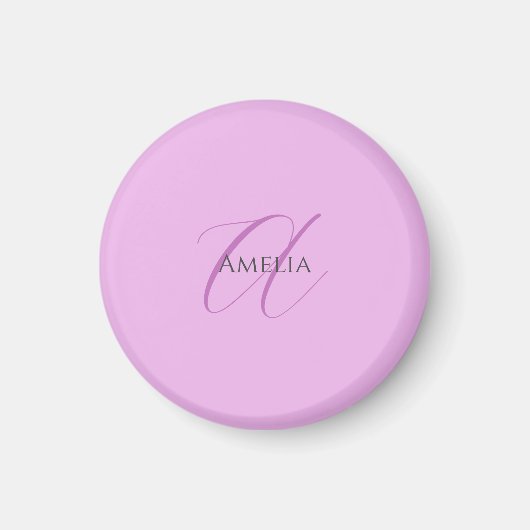 Name Monogram Initial Letter Orchid & Lilac Magnet (Vorne)